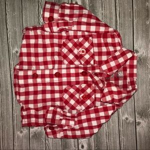 NB Newborn Boy’s Button Down Collard Plaid